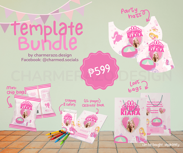 Party Favors Canva Template (Princess Theme #02)